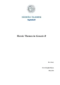 Heroic Themes in Genesis B