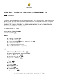 How to Make a Circular Saw Crosscut Jig and Router Guide 2 in 1