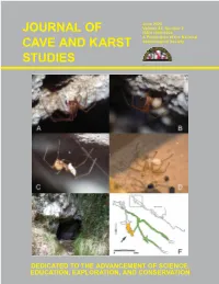 Journal of Cave and Karst Studies