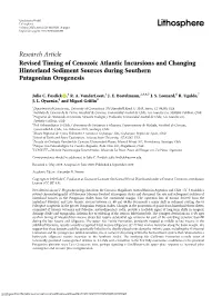 Research Article Revised Timing of Cenozoic Atlantic Incursions and Changing Hinterland Sediment Sources During Southern Patagonian Orogenesis