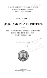 Seeds and Plants Imported
