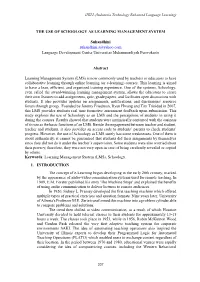 The Use of Schoology As Learning Management System