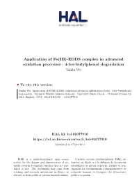 Application of Fe(III)-EDDS Complex in Advanced Oxidation Processes: 4
