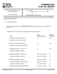 BRAZEAU RIVER Field Wherein Production May Be Commingled in the Wellbore, And