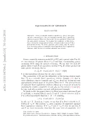 Equivalence of Generics