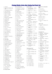 Fantasy Worlds of Irwin Allen Trading Card Check List