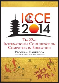 ICCE 2014 Program Book