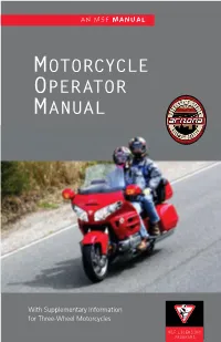 Motorcycle Operator Manual