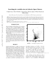 Searching for Variable Stars in Galactic Open Clusters