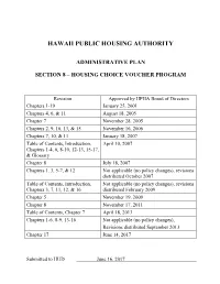 Section 8 Administrative Plan