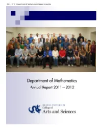 2011- 2012 | Department of Mathematics | Drexel University