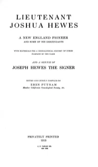 David Hewes: an Autobiography