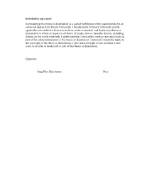 In Presenting This Thesis Or Dissertation As a Partial Fulfillment