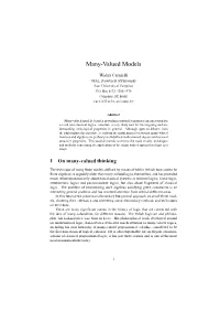 Many-Valued Models