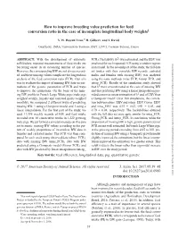 How to Improve Breeding Value Prediction for Feed Conversion Ratio in the Case of Incomplete Longitudinal Body Weights1