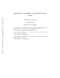 Isoperimetric Inequalities in Unbounded Convex Bodies