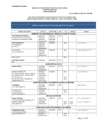 Page 1 of 15 Please Contact General Administration for Any Query