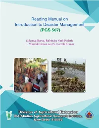 Reading Manual on Introduction to Disaster Management (PGS 507)