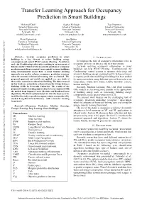Transfer Learning Approach for Occupancy Prediction in Smart Buildings