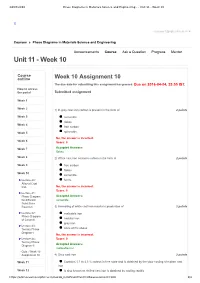Unit 11 - Week 10