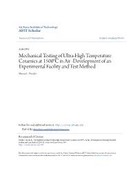 Mechanical Testing of Ultra-High Temperature Ceramics at 1500Â°C