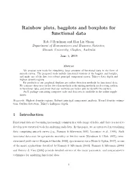 Rainbow Plots, Bagplots and Boxplots for Functional Data