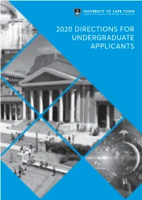 UCT 2020 UG Applicant Directions