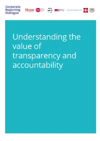 Understanding the Value of Transparency and Accountability