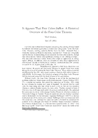 A Historical Overview of the Four-Color Theorem