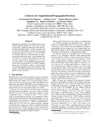 A Survey on Computational Propaganda Detection