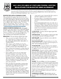 Migratory Bird Syllabus