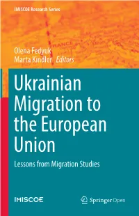 Olena Fedyuk Marta Kindler Editors Lessons from Migration Studies