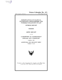Union Calendar No. 471 105Th Congress, 2D Session –––––––––– House Report 105–829