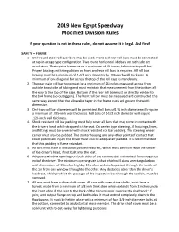 2019 New Egypt Speedway Modified Division Rules