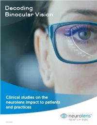 Decoding Binocular Vision