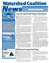 Long Term Irrigated Lands Program in Development DPR Moving On