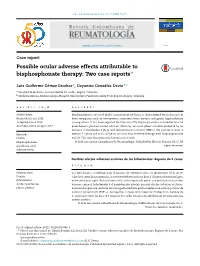 Possible Ocular Adverse Effects Attributable to Bisphosphonate