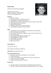 Roman Udka Software Test Automation Engineer