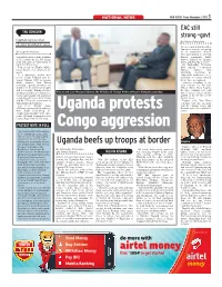 Uganda Protests Congo Aggression