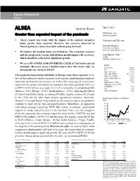 ALSEA Greater Than Expected Impact of the Pandemic @Analisis Fundam