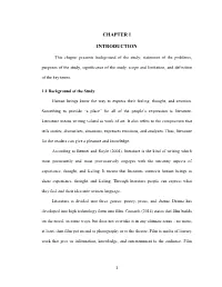 Chapter I Introduction