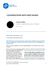 Conversations with Mike Milken