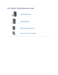 Dell Optiplex GX620 Systems User's Guide