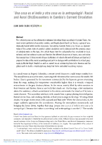 Racial and Aural (Dis)Encounters in Cumbia’S Current Circulation