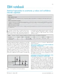 Statistical Approaches to Uncertainty: P Values and Confidence Intervals Unpacked