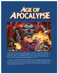 Age of Apocalypse Event Book