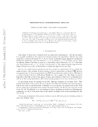Arithmetical Conservation Results
