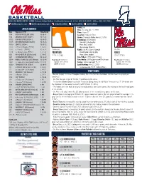Ole Miss Style Guide Tipoff Tidbits Projected Ole Miss