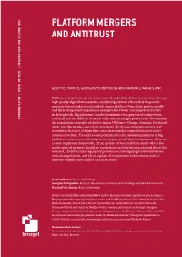 Platform Mergers and Antitrust