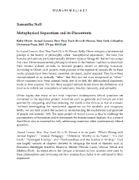Samantha Noll Metaphysical Separatism and Its Discontents